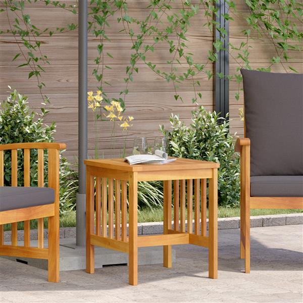 Grote foto vidaxl bijzettafel bruin massief acaciahout tuin en terras tuinmeubelen