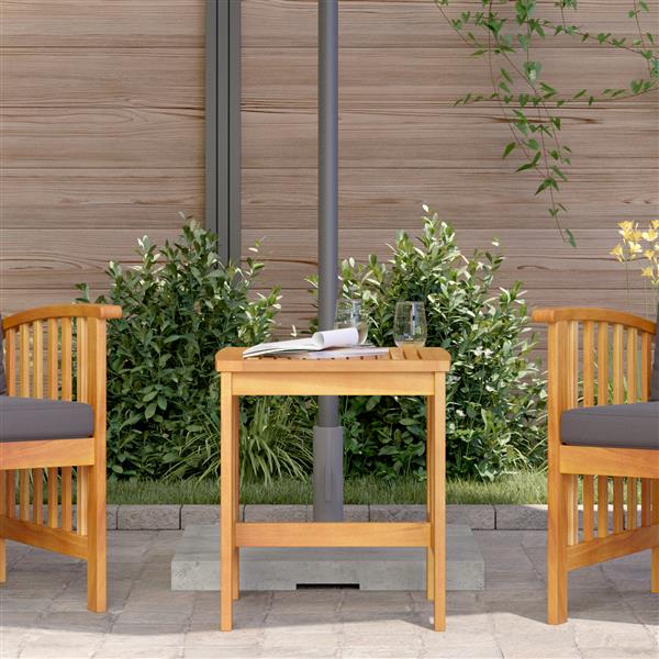 Grote foto vidaxl bijzettafel bruin massief acaciahout tuin en terras tuinmeubelen
