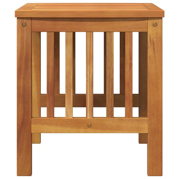 Grote foto vidaxl bijzettafel bruin massief acaciahout tuin en terras tuinmeubelen