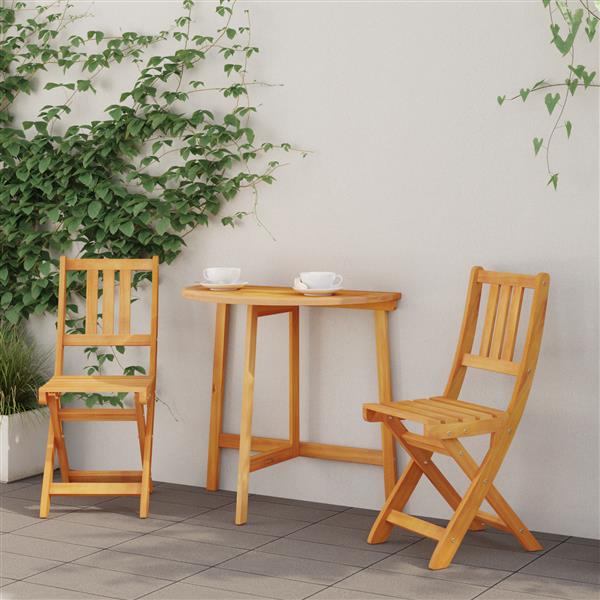 Grote foto vidaxl tuinstoel 2 pcs bruin 36 x 46 x 86cm massief acaciahout tuin en terras tuinmeubelen