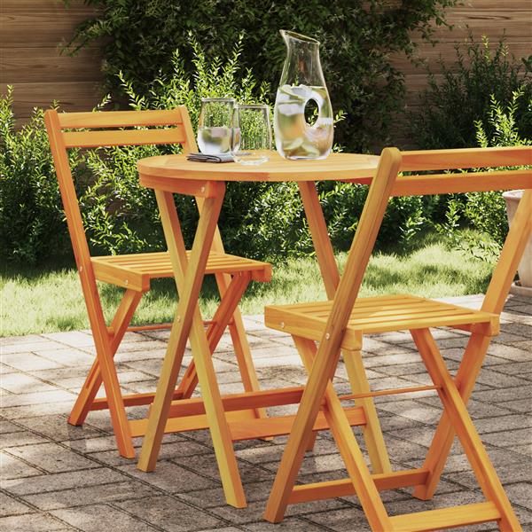 Grote foto vidaxl vouw tuin tafel naturel 60 x 60 x 72 cm massief acaciahout tuin en terras tuinmeubelen