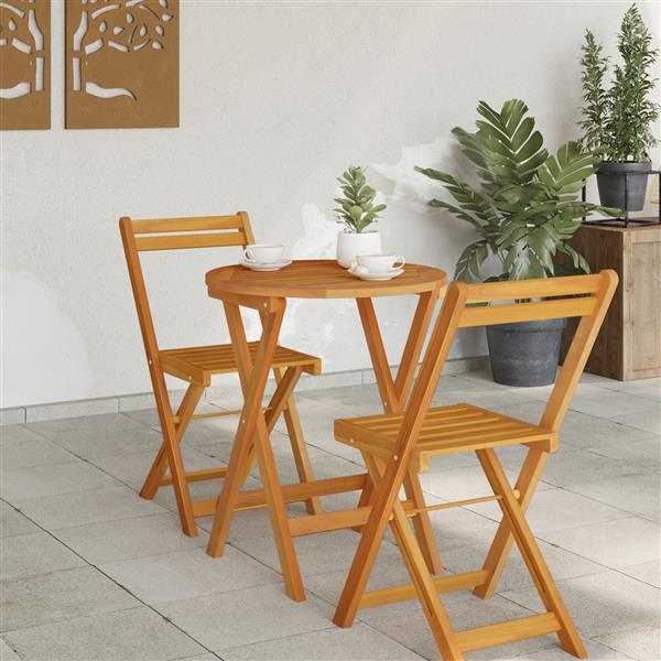 Grote foto vidaxl vouw tuin tafel naturel 60 x 60 x 72 cm massief acaciahout tuin en terras tuinmeubelen