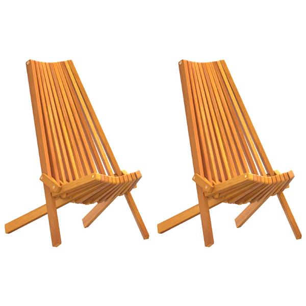 Grote foto vidaxl opvouwbare tuinstoelen 2 pcs bruin 56 x 69 x 84 m tuin en terras tuinmeubelen