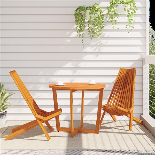 Grote foto vidaxl opvouwbare tuinstoelen 2 pcs bruin 56 x 69 x 84 m tuin en terras tuinmeubelen