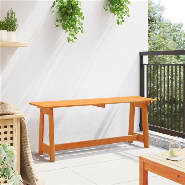 Grote foto vidaxl buitenbank bruin 119 x 35 x 47cm massief grenenhout tuin en terras tuinmeubelen