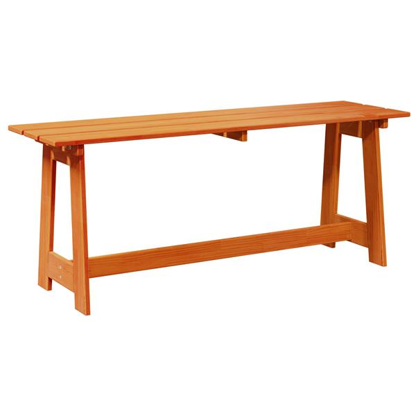 Grote foto vidaxl buitenbank bruin 119 x 35 x 47cm massief grenenhout tuin en terras tuinmeubelen