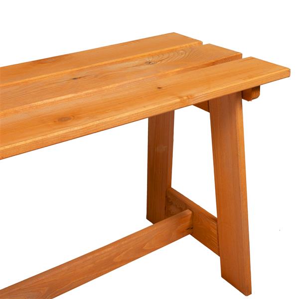 Grote foto vidaxl buitenbank bruin 119 x 35 x 47cm massief grenenhout tuin en terras tuinmeubelen