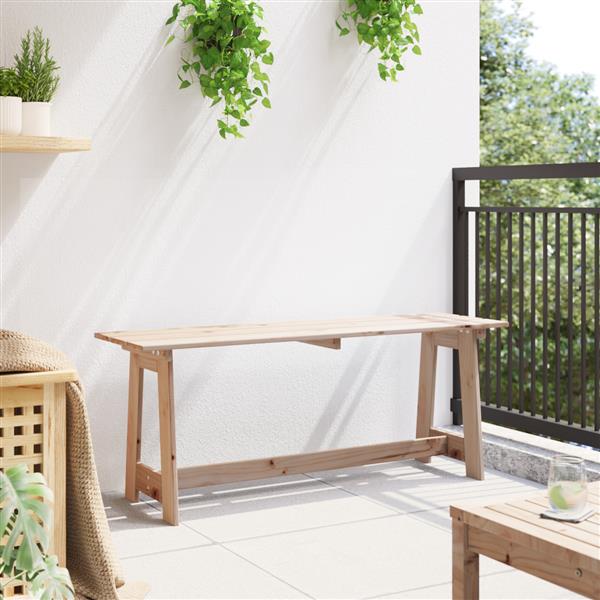 Grote foto vidaxl buitenbank bruin 119 x 35 x 47cm stevig vurenhout tuin en terras tuinmeubelen