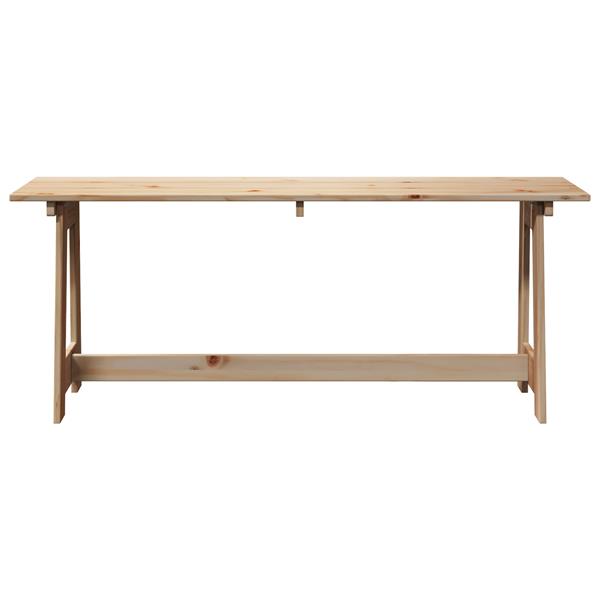 Grote foto vidaxl buitenbank bruin 119 x 35 x 47cm stevig vurenhout tuin en terras tuinmeubelen