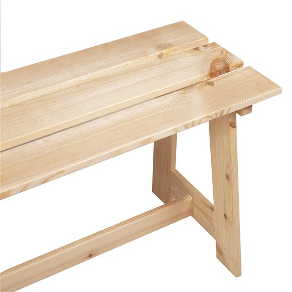 Grote foto vidaxl buitenbank bruin 119 x 35 x 47cm stevig vurenhout tuin en terras tuinmeubelen