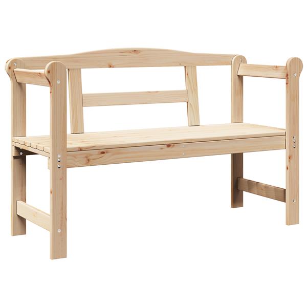 Grote foto vidaxl buitenbank bruin 119 x 76 x 44cm stevig vurenhout tuin en terras tuinmeubelen