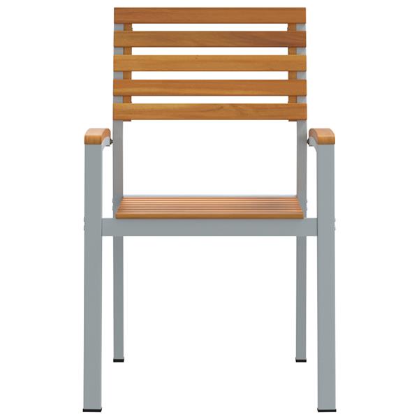 Grote foto vidaxl tuinstoel 4 pcs bruin 56 x 57 x 87cm massief acaciahout tuin en terras tuinmeubelen