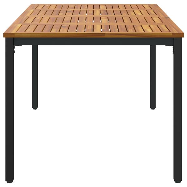 Grote foto vidaxl buitentafels naturel en zwart 200 x 90 x 75 cm tuin en terras tuinmeubelen