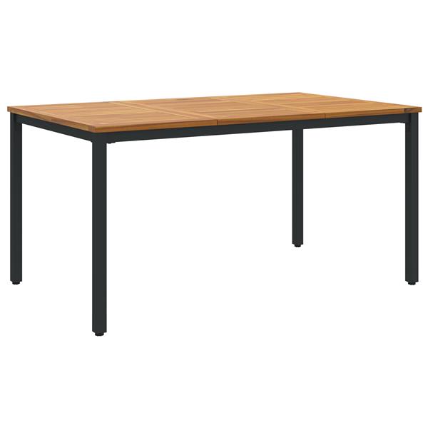 Grote foto vidaxl buitentafels naturel en zwart 150 x 90 x 75 cm tuin en terras tuinmeubelen
