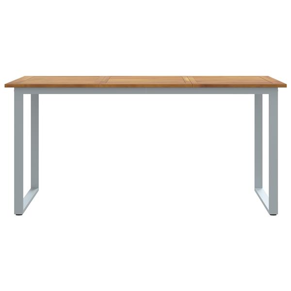 Grote foto vidaxl tuin eettafel grijs 160 x 80 x 75 cm tuin en terras tuinmeubelen