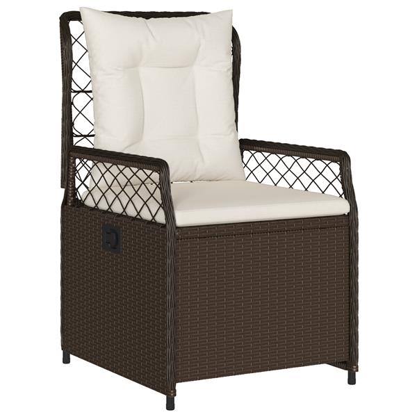 Grote foto vidaxl tuin eetset 3 pcs bruin poly rattan tuin en terras tuinmeubelen