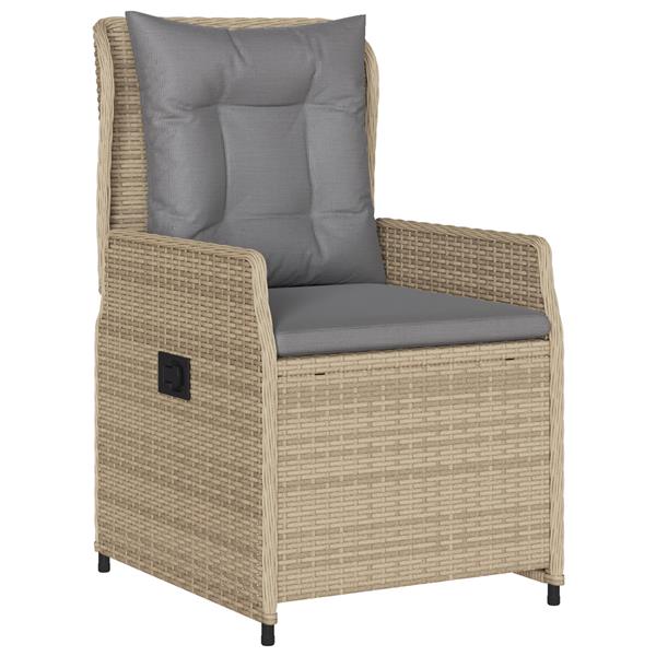 Grote foto vidaxl tuin eetset 3 pcs beige poly rattan tuin en terras tuinmeubelen