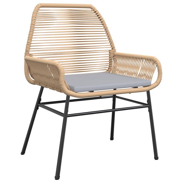 Grote foto vidaxl tuin eetset 5 pcs bruin poly rattan tuin en terras tuinmeubelen