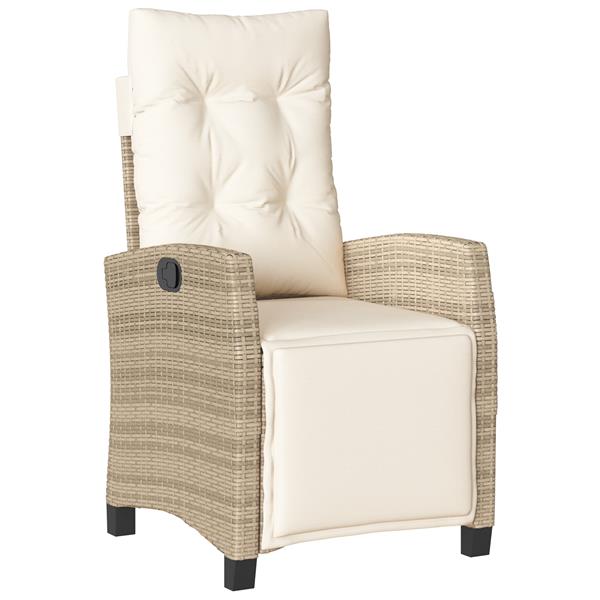 Grote foto vidaxl tuin eetset 3 pcs beige poly rattan tuin en terras tuinmeubelen