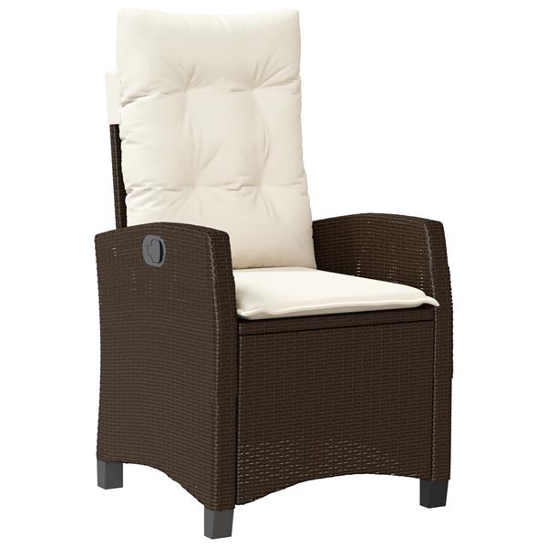 Grote foto vidaxl tuin eetset 3 pcs bruin poly rattan tuin en terras tuinmeubelen