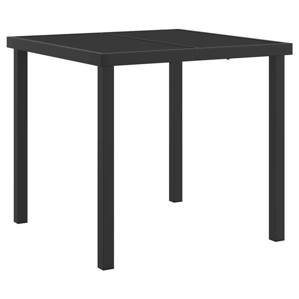 Grote foto vidaxl tuin eetset met kussen 3 pcs zwart poly riet tuin en terras tuinmeubelen