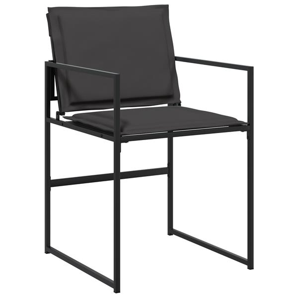 Grote foto vidaxl tuin eetset 5 pcs zwart 140 x 70 x 73 cm textilene en staal tuin en terras tuinmeubelen