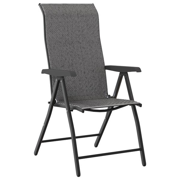 Grote foto vidaxl tuin eetset 3 pcs grijs poly riet tuin en terras tuinmeubelen