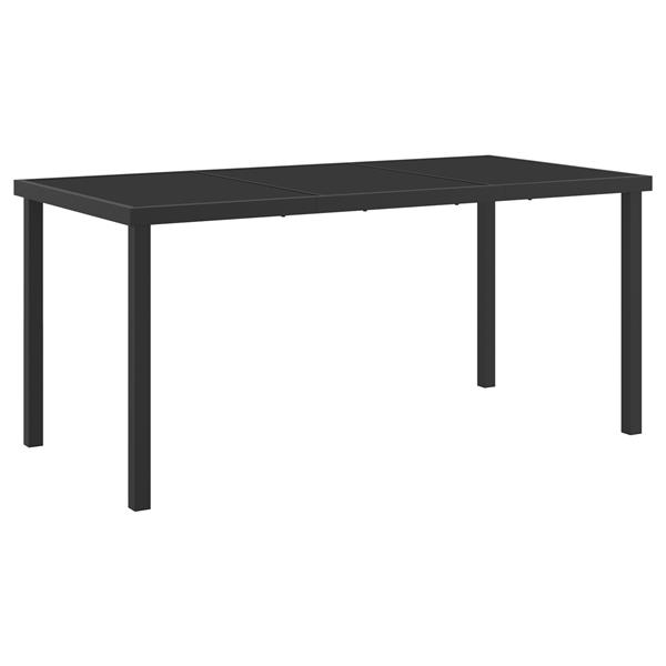 Grote foto vidaxl tuin eetset 5 pcs zwarte koffie poly riet tuin en terras tuinmeubelen