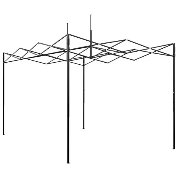 Grote foto vidaxl kas met dak groen 280 x 410 x 315 cm staal tuin en terras overige tuin en terras