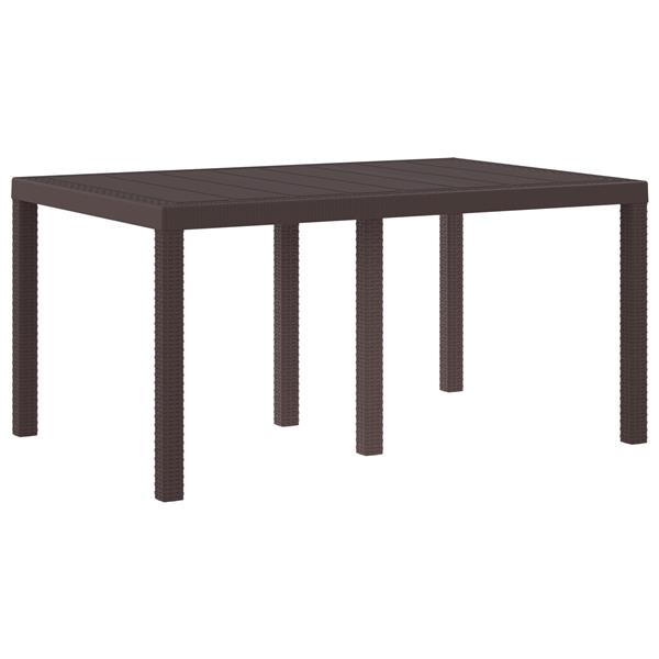 Grote foto vidaxl tuin eetset 7 pcs bruin polt riet tuin en terras tuinmeubelen