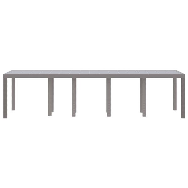 Grote foto vidaxl tuinstafel lichtgrijs 300 x 100 x 73 cm poly rattan tuin en terras tuinmeubelen