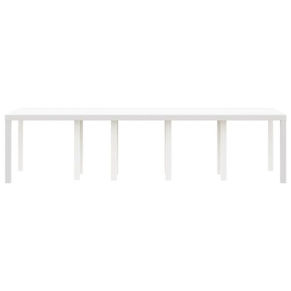 Grote foto vidaxl tuinstafel wit 300 x 100 x 73 cm poly rattan tuin en terras tuinmeubelen