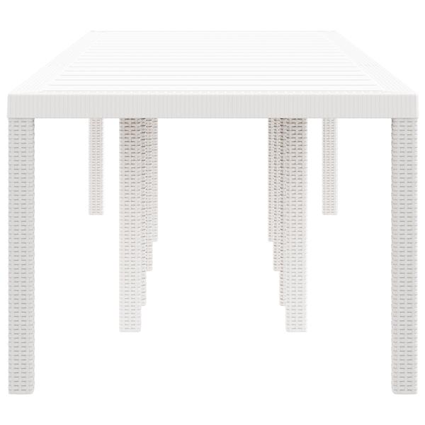 Grote foto vidaxl tuinstafel wit 300 x 100 x 73 cm poly rattan tuin en terras tuinmeubelen