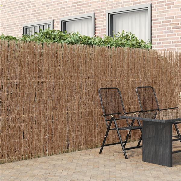 Grote foto vidaxl rijshoutschutting bruin 600 x 180 cm brouw tuin en terras hekken en schuttingen