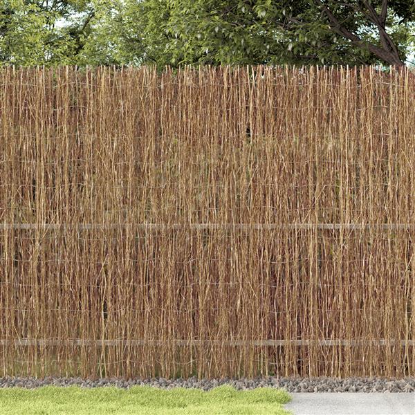 Grote foto vidaxl rijshoutschutting bruin 600 x 180 cm brouw tuin en terras hekken en schuttingen
