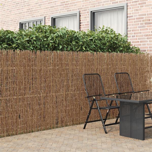 Grote foto vidaxl rijshoutschutting bruin 600 x 150 cm brouw tuin en terras hekken en schuttingen