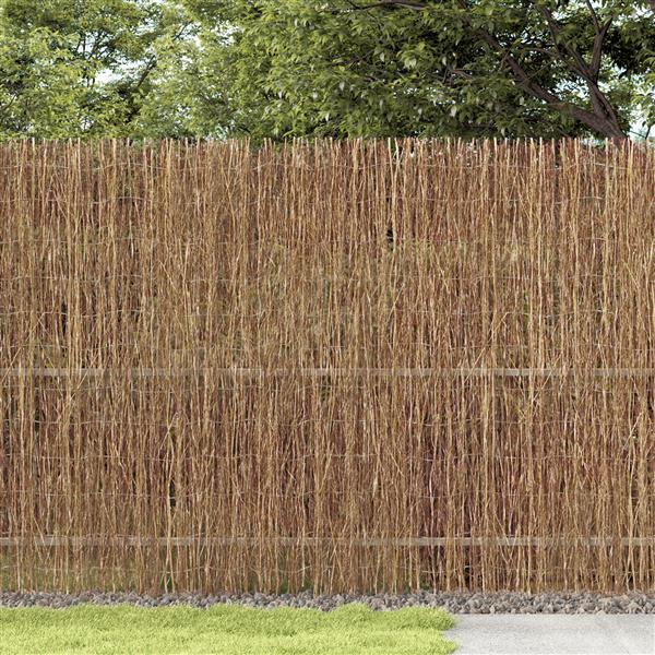 Grote foto vidaxl rijshoutschutting bruin 600 x 150 cm brouw tuin en terras hekken en schuttingen