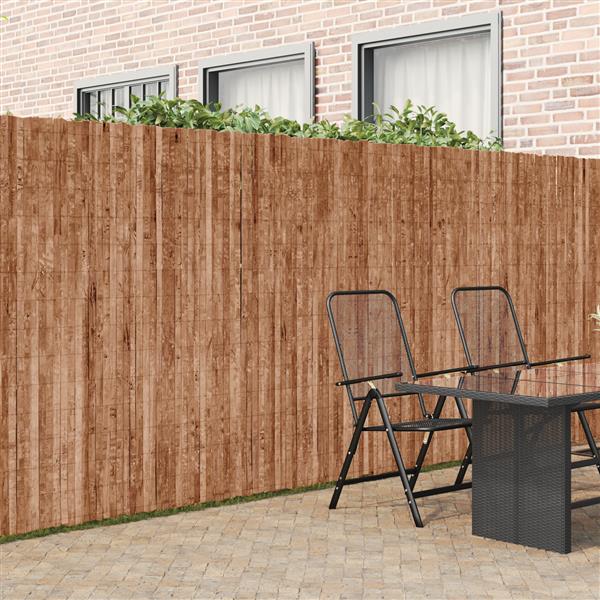 Grote foto vidaxl schorsschutting bruin 600 x 180 cm schors tuin en terras hekken en schuttingen