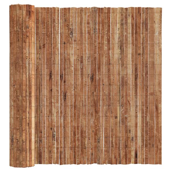 Grote foto vidaxl schorsschutting bruin 600 x 180 cm schors tuin en terras hekken en schuttingen