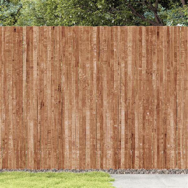 Grote foto vidaxl schorsschutting bruin 600 x 180 cm schors tuin en terras hekken en schuttingen