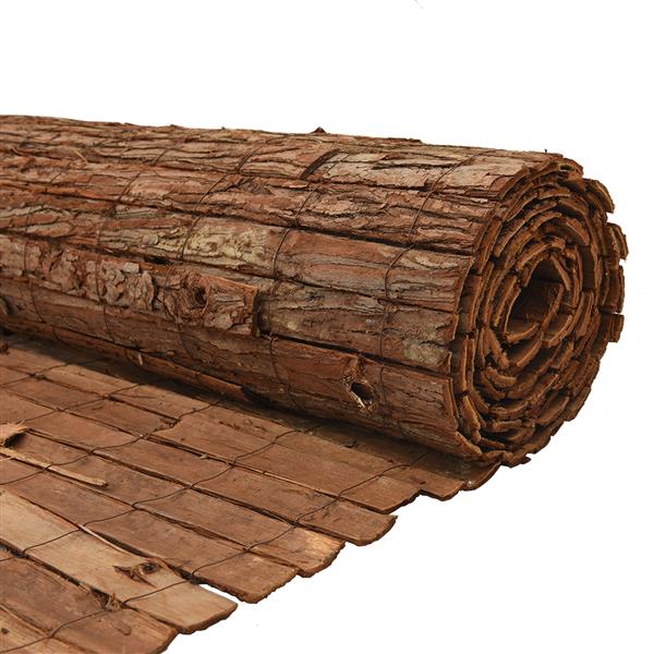 Grote foto vidaxl schorsschutting bruin 600 x 180 cm schors tuin en terras hekken en schuttingen