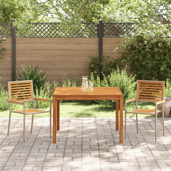 Grote foto vidaxl tuin eetset 3 pcs beige poly riet tuin en terras tuinmeubelen