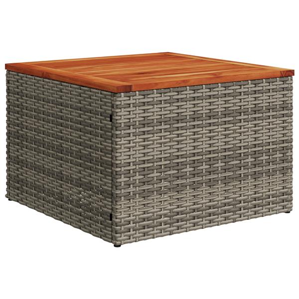 Grote foto vidaxl tuin sofa set met kussen met opslag 7 pcs grijs poly riet tuin en terras tuinmeubelen