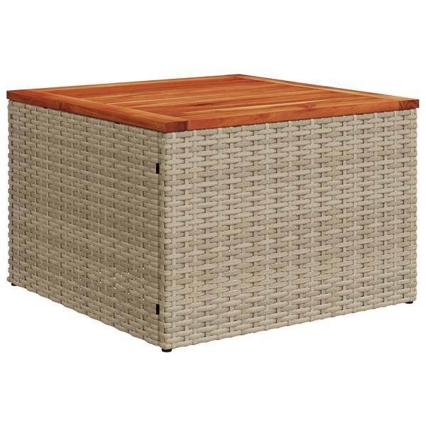 Grote foto vidaxl tuin sofa set met kussen met opslag 6 pcs beige poly riet tuin en terras tuinmeubelen