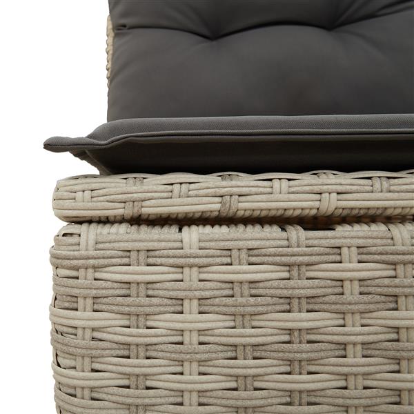 Grote foto vidaxl tuin sofa set 6 pcs lichtgrijs 55 x 62 x 69 cm poly riet tuin en terras tuinmeubelen