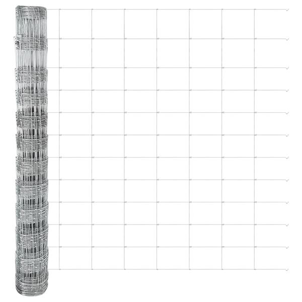Grote foto vidaxl weidehekwerk zilver 25 x 1.2 m gegalvaniseerd staal tuin en terras hekken en schuttingen