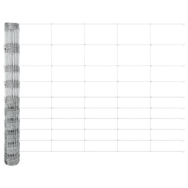Grote foto vidaxl weidehekwerk zilver 25 x 1.2 m gegalvaniseerd staal tuin en terras hekken en schuttingen