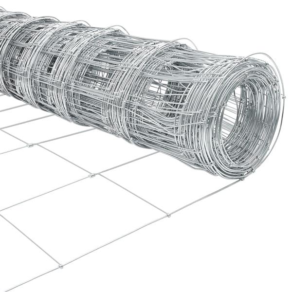 Grote foto vidaxl weidehekwerk grijs 1.2 x 10 m staal tuin en terras hekken en schuttingen