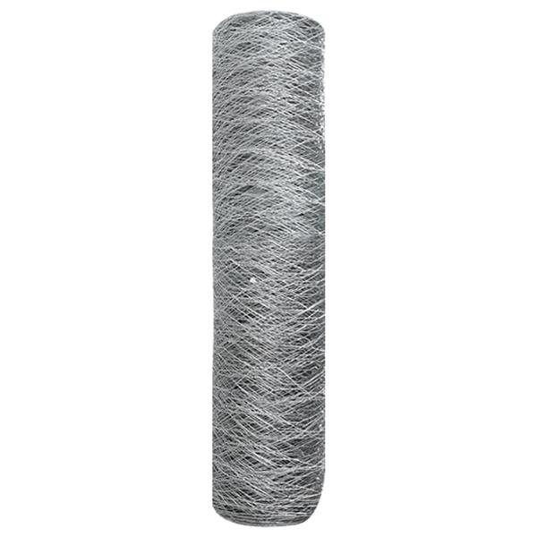 Grote foto vidaxl hexagon hek zilver 0.6 x 100 m gegalvaniseerd staal tuin en terras hekken en schuttingen