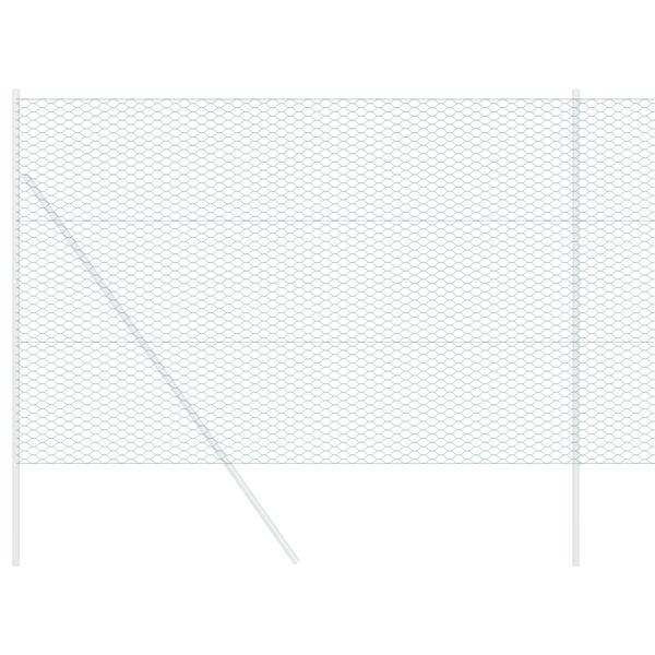 Grote foto vidaxl hexagon hek groen 1.6 x 100 m staal tuin en terras hekken en schuttingen